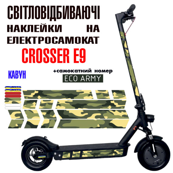 Наклейки на електросамокат Crosser E9 Кавун