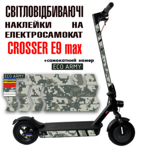 Наклейки на електросамокат Crosser E9-MAX Піксель