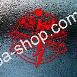 Автомобільна Наклейка “Арта” M 490х500 мм Червоний