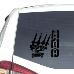 Автомобільна Наклейка “ППО України” S 230х210 мм Чорний