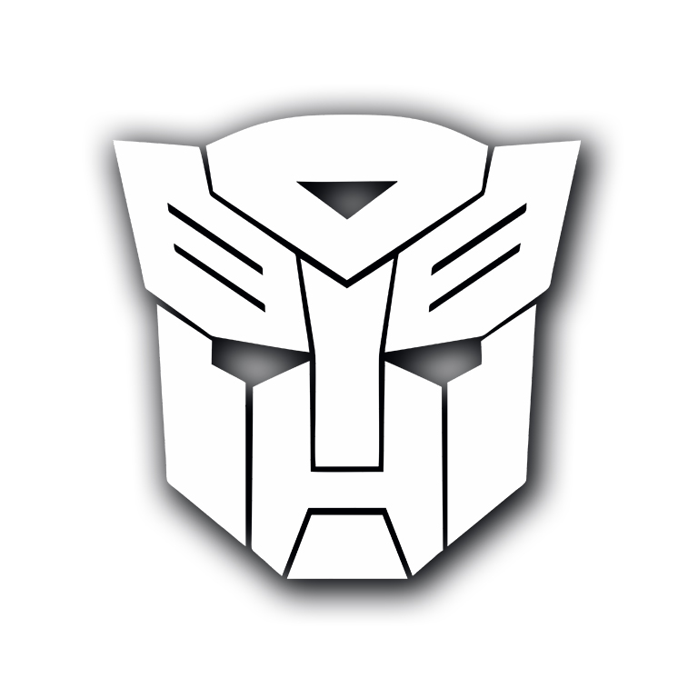 Наклейка Автобот Білий