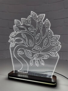 Світильник нічник акриловий, Дерево 24 х 20 см (АСВА4-11)